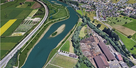 Visualisierung der Reuss nach Aufweitung